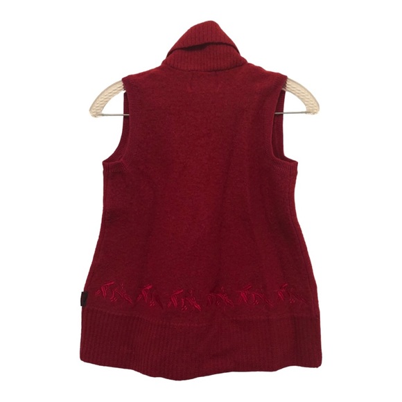 Woolrich Women's Size M Ruby Shawl Collar One Button Closure Wool Sweater Vest - Picture 12 of 13